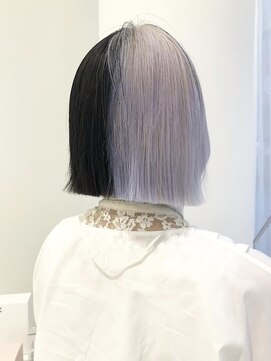 ハイブ 金沢(Hive) ブリーチハイトーンカラーショートボブツヤ髪スタイル髪質改善