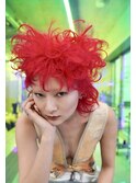 red curly hair