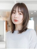 ☆20代30代/大人かわいい/小顔ひし形/ミディアムレイヤーカット
