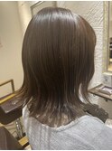 【ミルクティーグレージュ×レイヤーボブ】