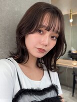ロンドワン 三宮元町(Lond one)&nbsp;くびれボブ/レイヤーカット/フェザーバング/ダークグレー/