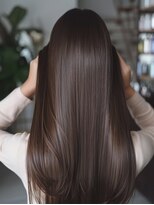 フレーム 博多店(FRAME)&nbsp;髪質改善縮毛矯正ストレートパーマ×艶カラーダークブラウン