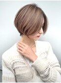 ショートボブ髪型30代40代50代前髪あり前髪なし面長丸顔【倉田】