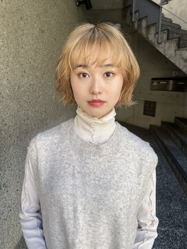 メゾンアクア 表参道(Maison ACQUA) ◎ボブ似合わせカットウェーブミディアムメルティーカラー
