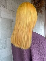 ミルヘアデザイン(mil hair design)&nbsp;ミルクティーベージュカラー　ケアブリーチカラー　ミディアム