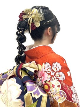 ブルーフェアリー(Blue Fairy) 【BLUEFAIRY】成人式前撮りヘアセット★たまねぎポニーアレンジ