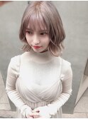 波ウェーブ　ウェーブヘア　大人ボブ