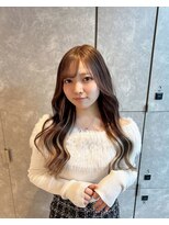 ガルボヘアー 心斎橋店(garbohair) プルエクステ10代20代ブラウンカラーインナーカラーホワイト