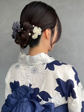 ビスクヘアデザイン(bisq hair design) アレンジ　艶髪　髪質改善　ヘアセット　編みおろし　顔まわり