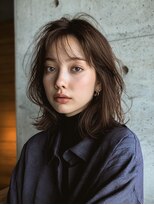 アンドレイ 表参道(andrey)&nbsp;着物ヘア/ダークアッシュ/ミディアムレイヤーカット/表参道