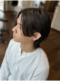 センターパートウルフ