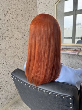 ラニヘアサロン(lani hair salon) #wカラー#オレンジカラー