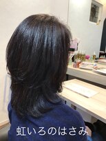 ヘア デザイン 虹いろのはさみ&nbsp;ひしがたふんわりロング