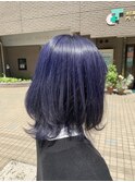 ブルーラベンダー 夏カラー ブリーチカラー 寒色系カラー