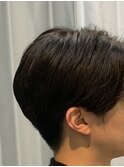 センターパートナチュラルパーマ