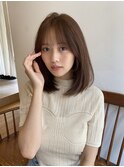 大人かわいいまとまるミディアムレイヤー/シースルー前髪