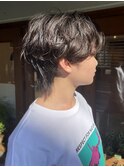 ハンサムショート　ニュアンスパーマ　マッシュ　艶感　ブラウン