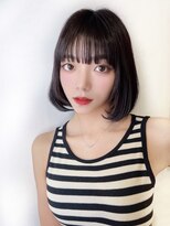 エールバイボヌール(Ere by Bonheur)&nbsp;【西梅田堂島北新地】黒髪ぱっつん前髪小顔ボブ自縮毛矯正