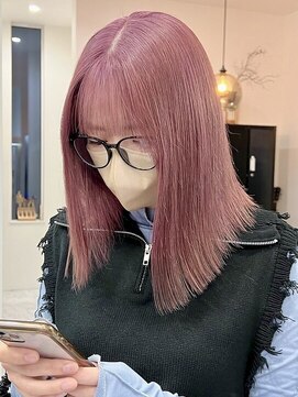 ラフヘアデザイン(Raf hair design) バレイヤージュコントラストハイライトミルクティーベージュ