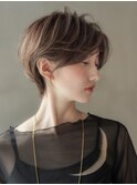 ショートおくれ毛前髪カット美髪_F0224