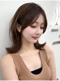 前髪顔まわり韓国ヘアレイヤーカットサイドバンク2wayバンク韓国