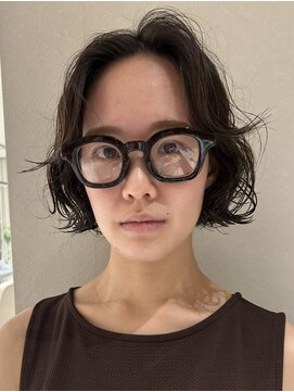 ノラギンザユー(NORA GINZA/U) ボブパーマニュアンスパーマ顎ラインボブ