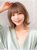 くせ毛風カールこなれヘア前髪レイヤーカット20代30代40代◎