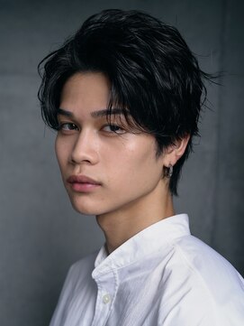 レタッチ バイ フィフス 銀座(RETOUCH by fifth) 銀座シャドウパーマフェザーパーマセンターパートマッシュメンズ