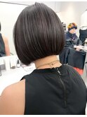 高崎髪質改善白髪ぼかしハイライトショートボブカット30代40代