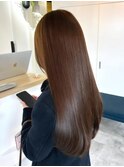 レイヤーカット　チョコブラウン