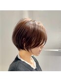 別府ショートボブ顔まわりレイヤーカット髪質改善カラー30代