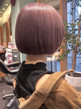 トリコ ショップアンドヘアサロン(tricot shop hair salon) 1ブリーチでできるくすみピンクカラー