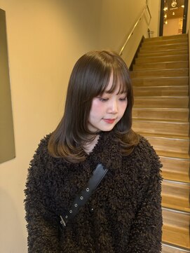 カノエ(canoe) グレージュカラー顔周りレイヤー20代～50代【西新大濠荒戸】