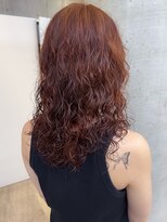 セル(CELL)&nbsp;デジタルパーマ 顔周りカット ブラウンカラー 10代 20代*