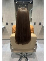 エンブレス(EnBlesS)&nbsp;ロング レイヤーカット 顔周り ベージュブラウン 前髪 10代20代