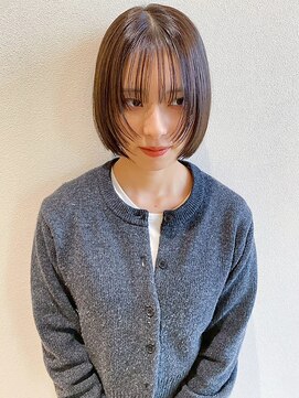 エンター 天神店(ENTER) 透明感ミルクティーアッシュ/ショートボブ