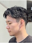 かき上げ風リバースフェザーパーマ