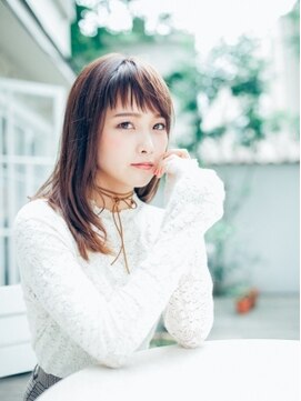 エマージュ 橋本(Emerge) ミルクティーカラー×ショートバング[橋本駅]