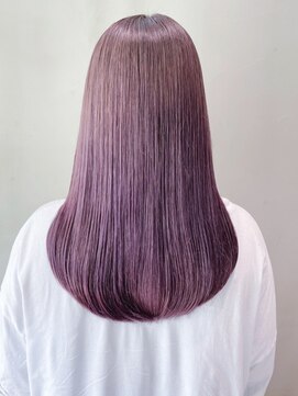 アルバム 銀座(ALBUM GINZA) ラベンダーロング_フェザーバングマッシュショート_ba328691