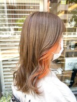 ネオリーブ アンド 渋谷店(Neolive &)&nbsp;【neolive&渋谷店】パキッとオレンジのインナーカラー