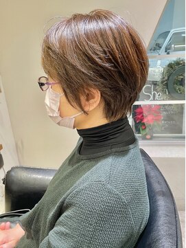 シェル 国分寺(shell) グレージュカラー/ボブウルフ/黒髪/ココアベージュ