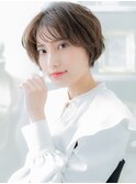 シースルーバングゆるふわ小顔ボブショートa越谷20代30代40代