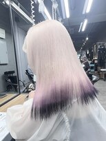 セレーネヘアー(Selene hair) White×pink purple×Black