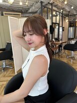 横顔美人小顔後れ毛カット