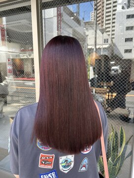 アドア 横浜(ADORE) 【ADORE 横浜】ワインレッド×ブリーチなしカラー