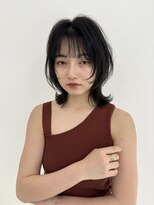 アース コアフュールボーテ 長野駅前店(EARTH coiffure beaute)&nbsp;レイヤーカット_くびれボブ_ニュアンス_ナチュラルブラック