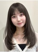 韓国風/レイヤー/小顔/前髪カット/髪質改善/グレージュ/透明感