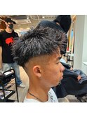 ジェットモヒカン×ツイストパーマ