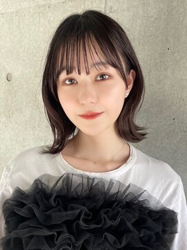 ガーデンヨコハマ(GARDEN YOKOHAMA) レイヤーボブミニウルフ外ハネタッセルボブブルーカラー黒髪