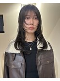 顔周りウルフ / オリーブベージュ